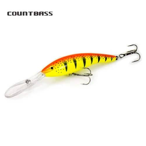 Imagen 2 del producto Countbass Deep Tail Wobbler 90mm 110mm profundidad de buceo flotante 6-9M Crankbait Chatterbait Señuelos de pesca cebo duro