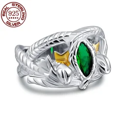 LOTR 925 Sterling Silver Aragorn Ring Of Barahir Wedding Ring Fashion Men Jewelry Fan Gift High Quality