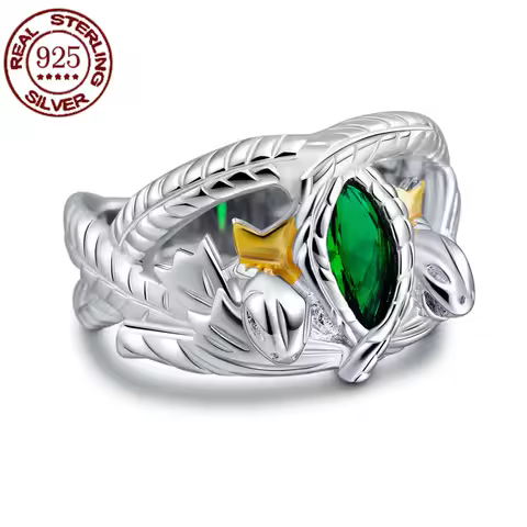 LOTR 925 Sterling Silver Aragorn Ring Of Barahir Wedding Ring Fashion Men Jewelry Fan Gift High Quality