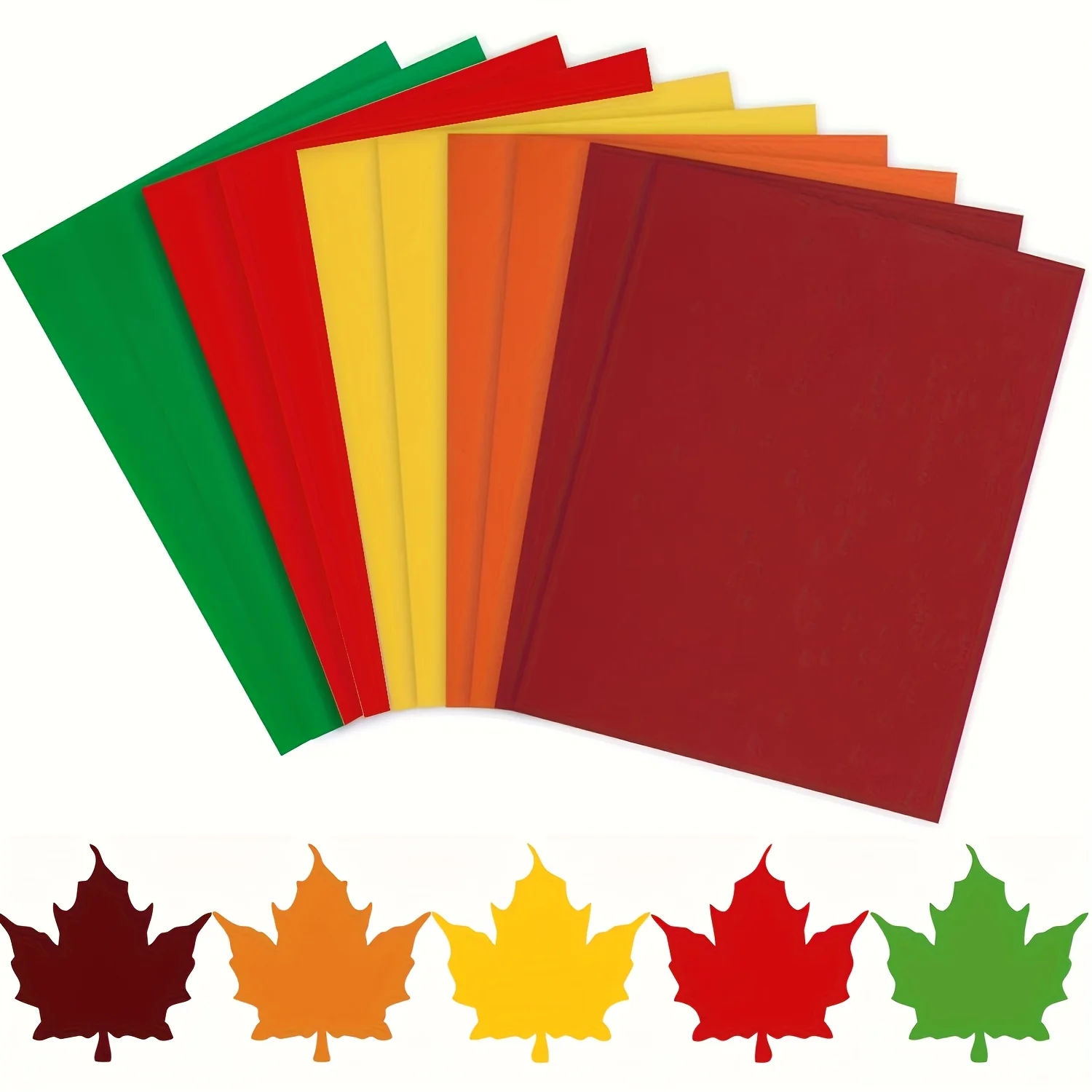 50pcs Autumn Thanksgiving Maple Leaf Greeting Cards Classroom Decorations Hand Cutting Party Supplies cards ,Thanksgiving Day