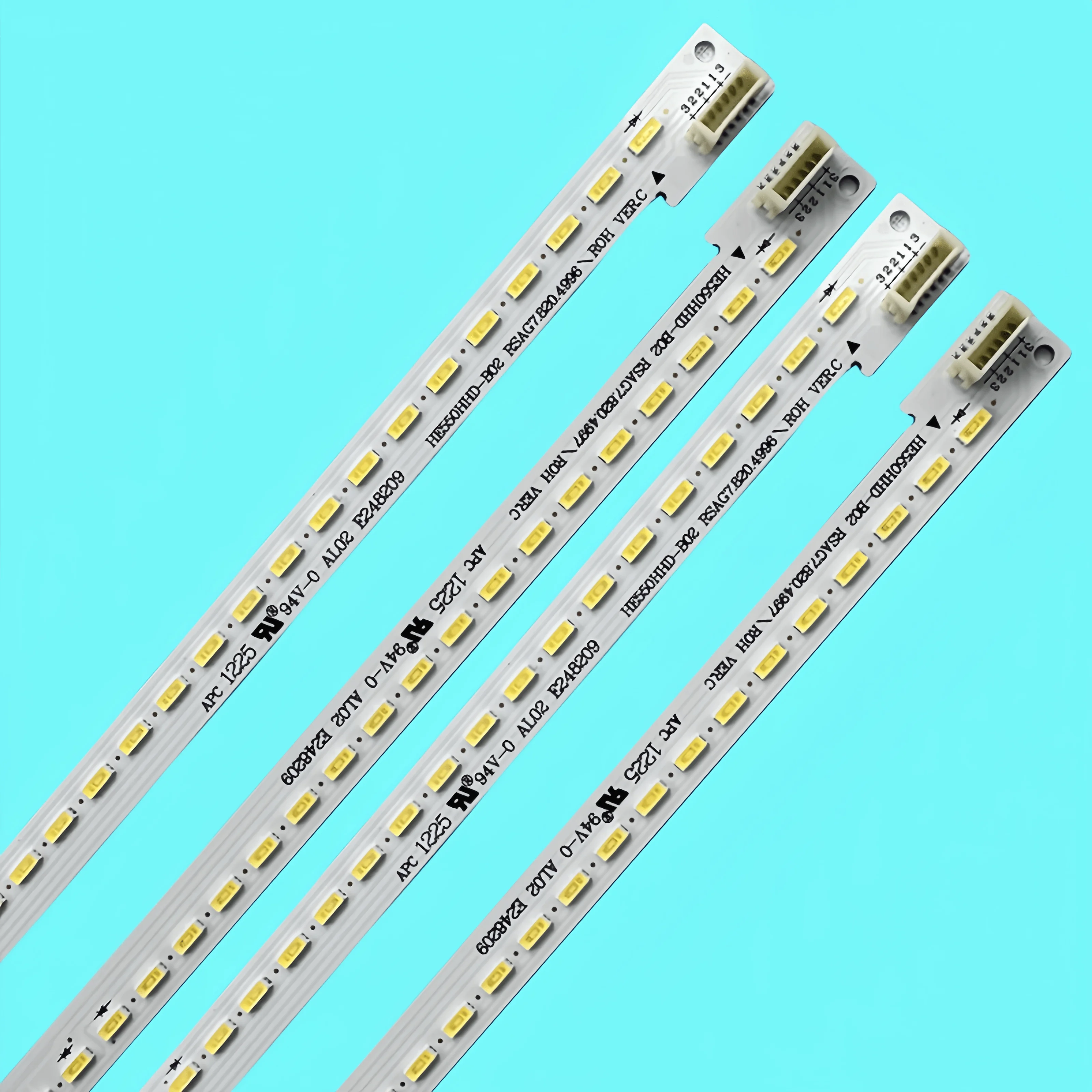 4pcs/set 54LED 338MM New LED Backlight Strip for Hisense LED55XT770G3D RSAG7.820.4997 4996 HE550HD-B01