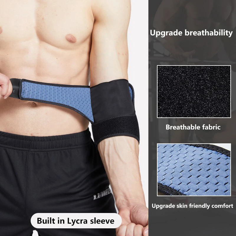 1Pc Sports Elbow Support Bandage Breathable Elbow Pads Basketball Volleyball Gym Adjustable Sports Safety Arm Sleeve Pads