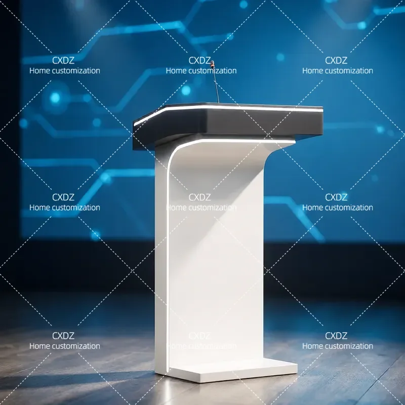 Simple Lecture Desk  Hotel Reception Desk  Conference Training Chair Speech Desk Stainless Steel