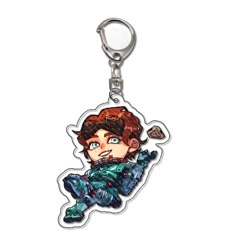 18 Styles Apex Hero Keychain Clear Acrylic Key Chain Pendant Anime Accessories Cartoon Key Ring
