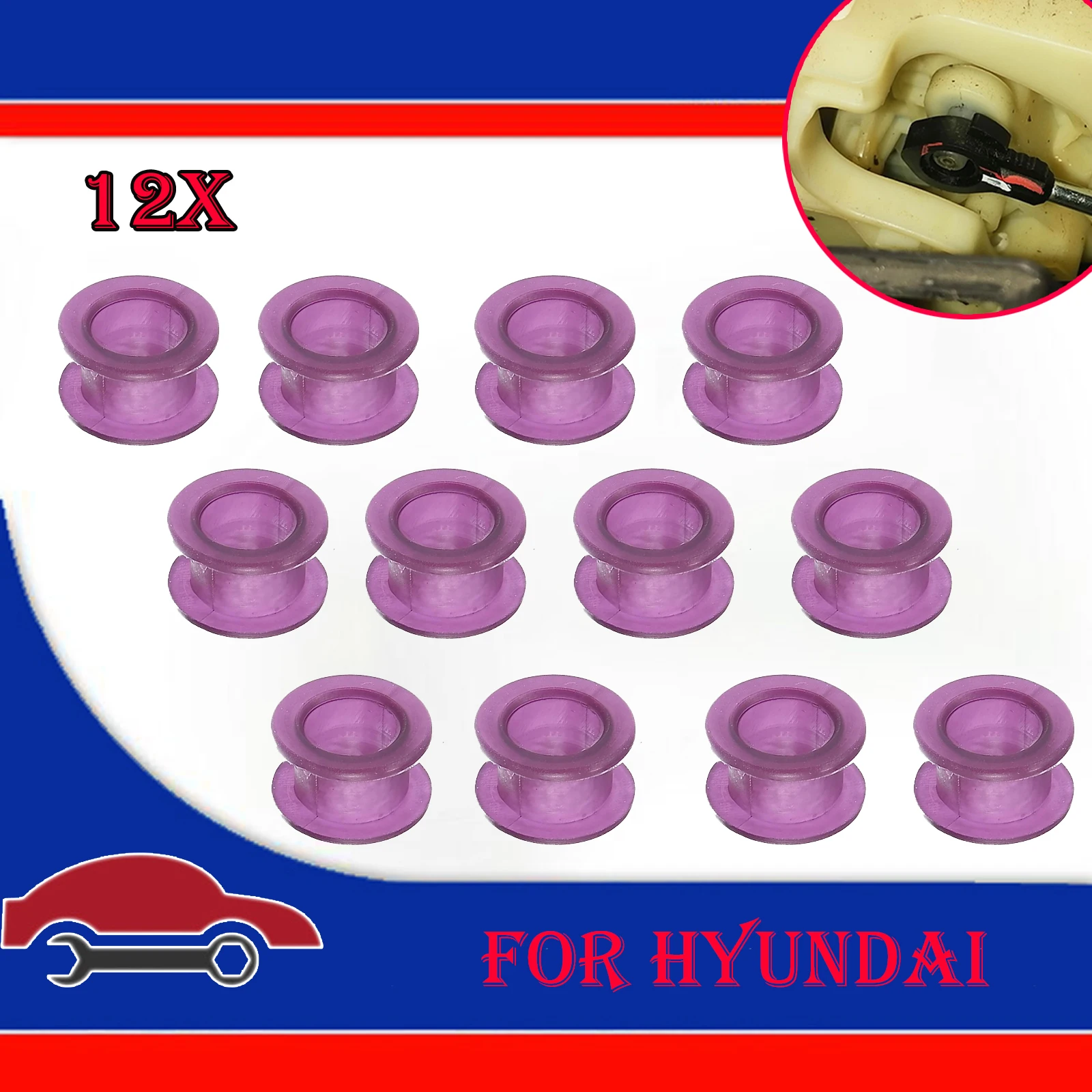 12X Automatic Transmision Shift Shifter Cable Bushing Linkage Grommet Repair Kit For Hyundai Santa Fe XL Veracruz Genesis FIX