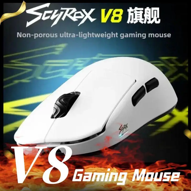 

Scyrox V8 Wireless Gaming Mouse 8K PAW3950 Sensor 30kDPI Low Latency Custom PFS40G Lightweight Gaming Mouse PC Gaming Accessory