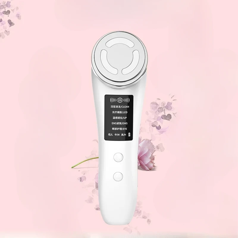 Home Beauty Device Import/Export EMS Lifting Tool Color Light Rejuvenation Massager With Warm Function