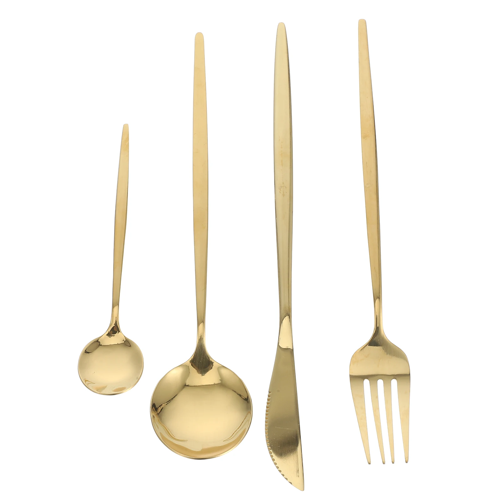 

1 set 1 Stainless Steel Cutlery Gold Silverware Elegant Ergonomic Kitchen Utensils Set For Home Restaurant Party Wedding Buffet