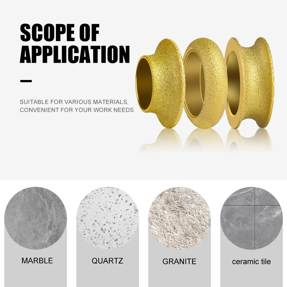 Brazed Stone Edge Grinding Wheel Diamond Roman Wheel Grinding Wheel Tile Marble Grooving and Edge Grinding Tools