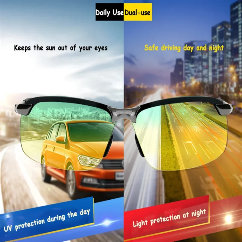 Top Anti-glare Day Night Vision Glasses For Driving Men Polarized Sunglasses Photochromic Driver Goggles Glasses zonnebril heren