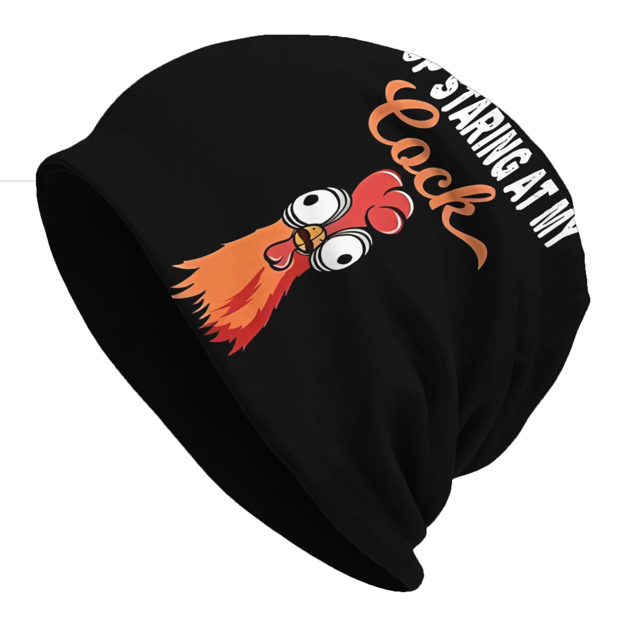 Rooster Chicken Farmer Lover Thin For Men Women Stop Staring At My Cock Beanies Ski Caps Soft Bonnet Hats Skullies Beanies Hat