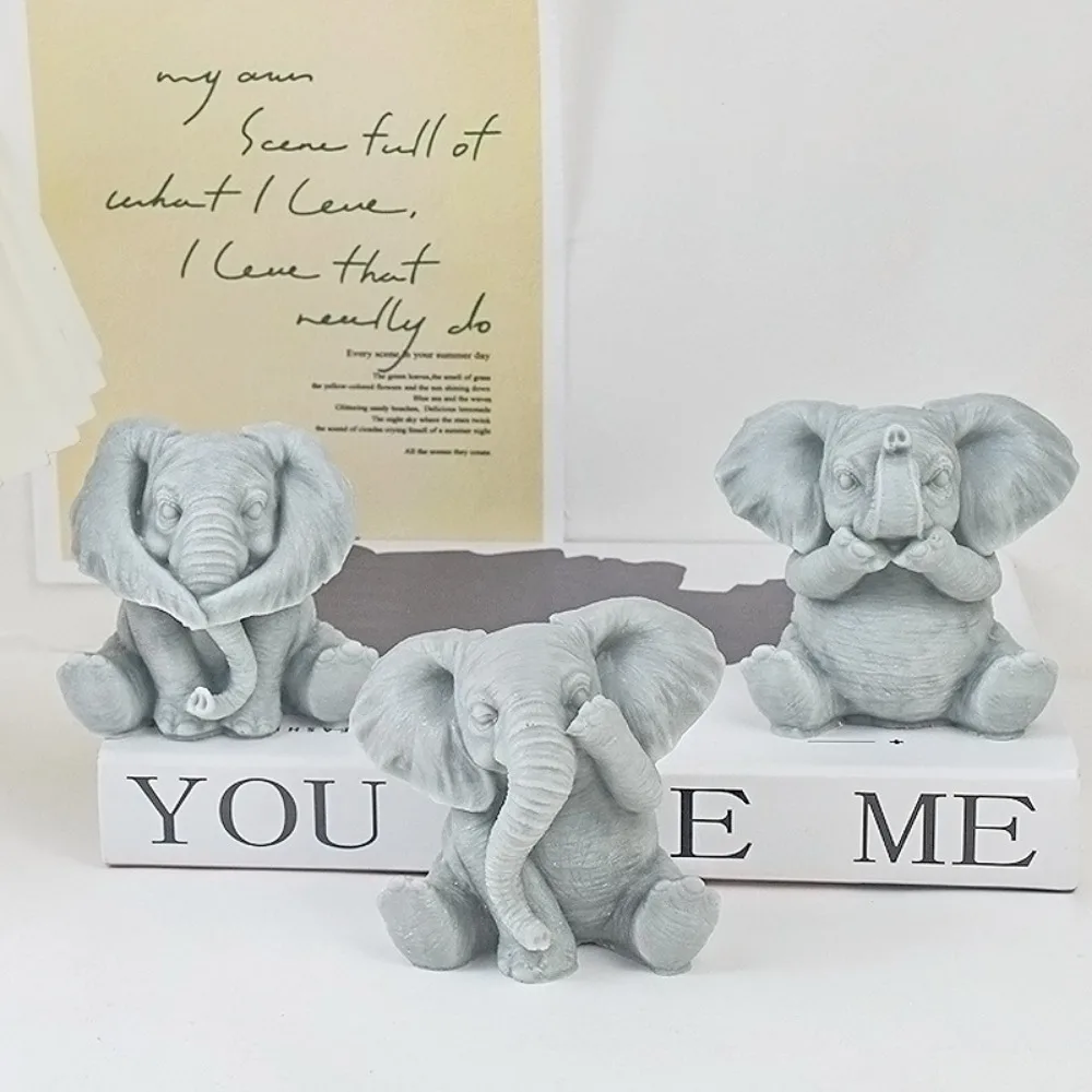 

Силиконовая форма для ароматерапевтической свечи со слоном, сделай сам, креативная форма животного, орнамент, глиняная форма из цемента, Moldes De Silicona Silikonformen