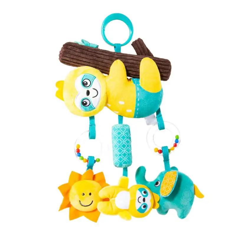 Neonati passeggino sonagli giocattolo culla per bambini Cartoon Jingle giocattolo da viaggio Jingle giocattolo da viaggio portatile Soft Hand Grip Toys dentizione sonaglio