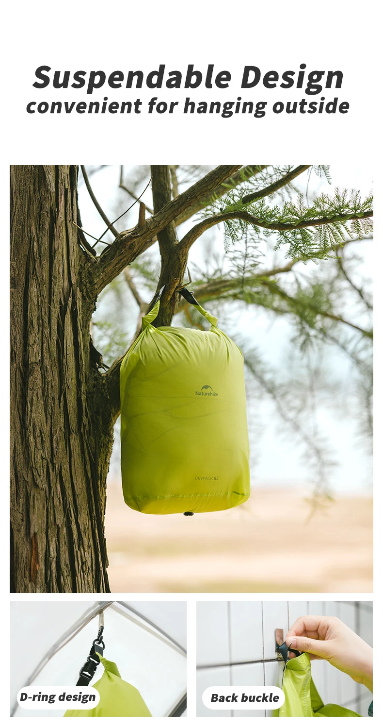 Naturehike 2L/4L/8L Kompressionstasche Schwimmen Wasserdichter Trockensack Beware kleiner leichter Trockensack zum Kajakfahren Angeln Rafting – Detail 6
