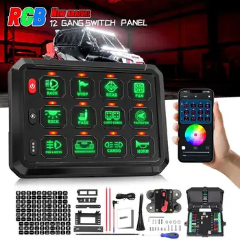 다기능 RGB 스위치 패널, 블루투스 앱 리모컨, 12V, 24V, 12 갱