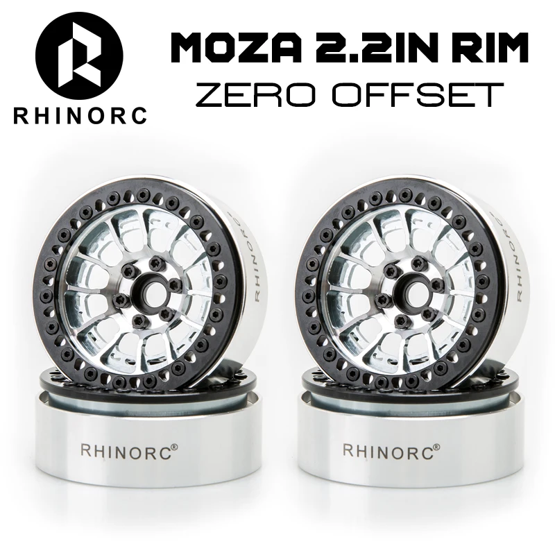 2024 NEW 4PCS Rhino MOZA 2.2 inch 25mm Narrow ZERO OffSet Rim for 1/10 RC Crawler SCX10 Pro TRX4 Shafty Bully 2 MOA