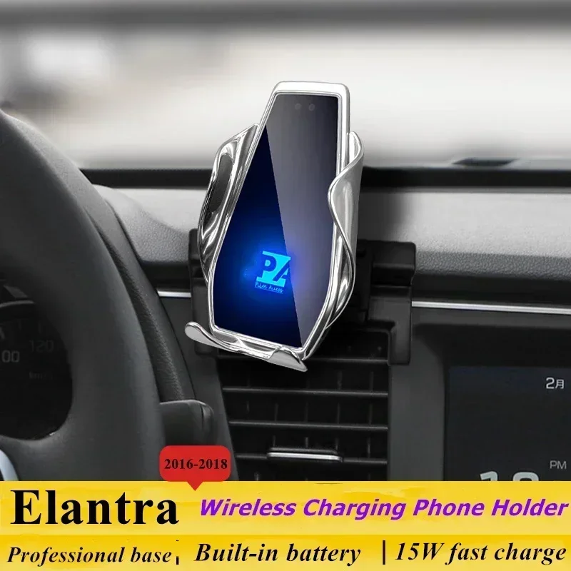 

2016-2018 For Hyundai Elantra 6th Gen Mobile Phone Holder Wireless Charger Car Mount Navigation Bracket GPS Support 360