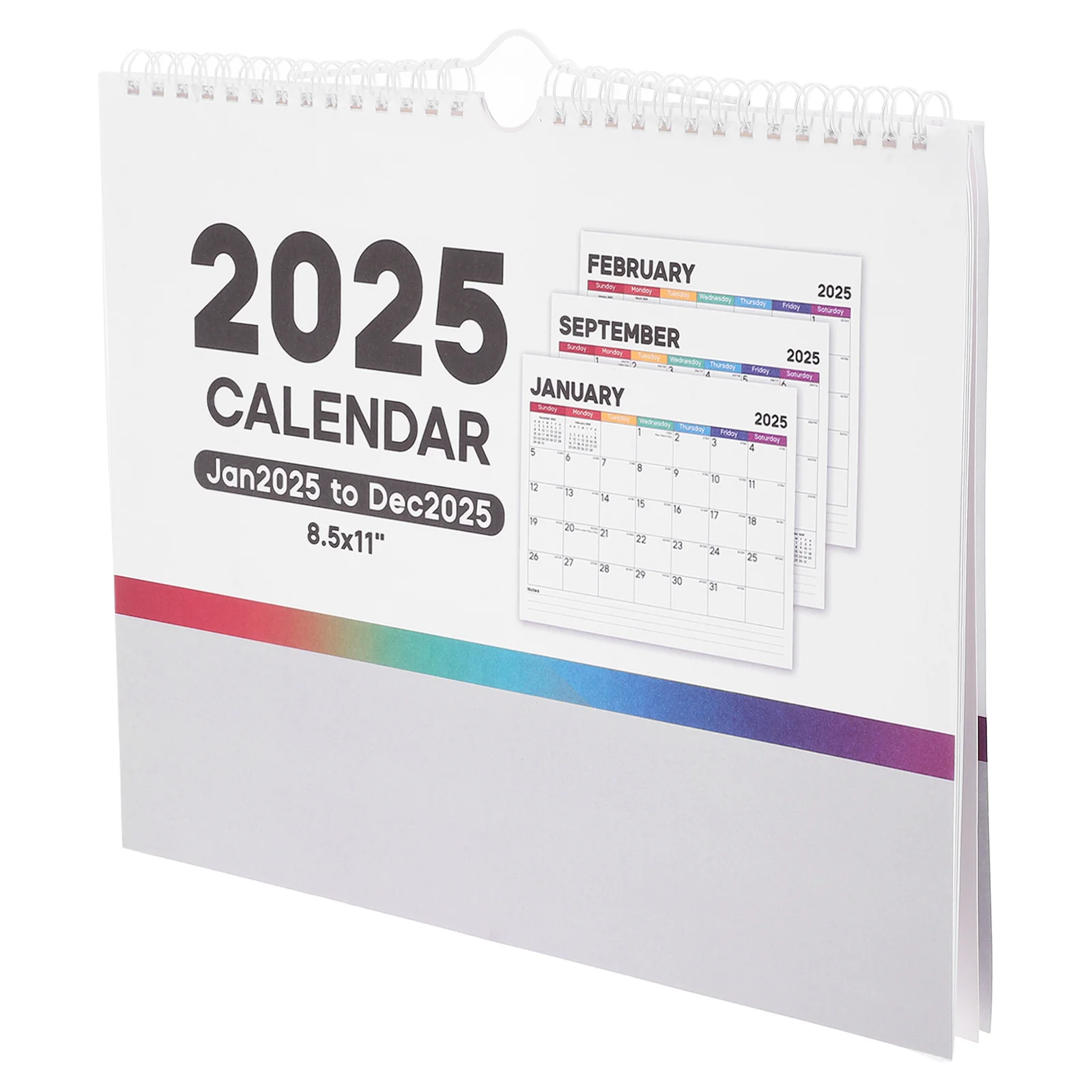 

Декоративный настенный календарь на 2025 год, устойчивый к выцветанию, дизайн катушки с прозрачным текстом, легко переворачивание страниц, домашний офис, школа, ежедневное планирование