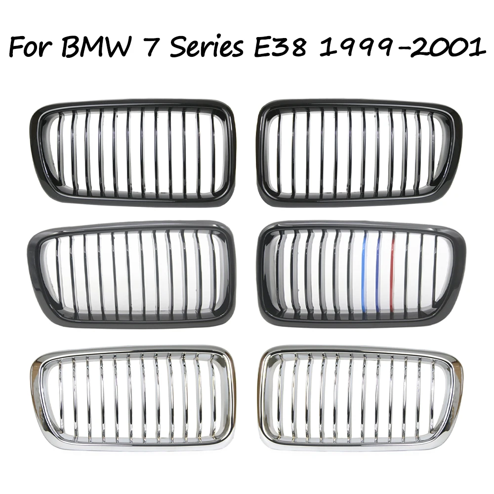 

For BMW 7 Series E38 1999 2000 2001 Front Hood Bumper Kidney Grille Decorative Grille 51138231593 51138231594