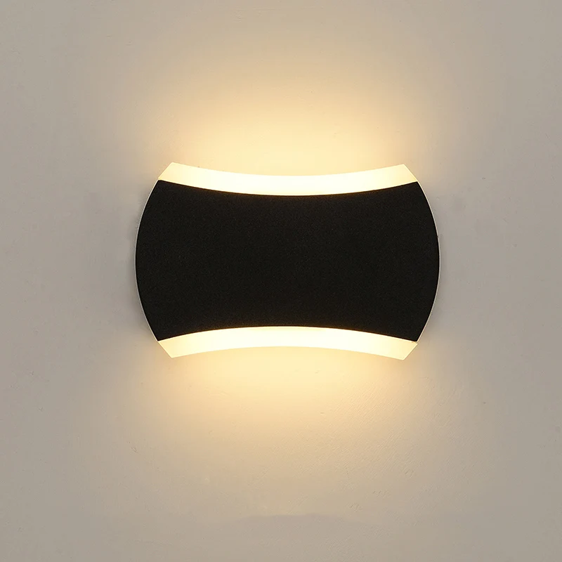 12W LED Wall Light Outdoor Waterproof Modern Nordic Style Indoor Wall Lamps Living Room Porch Garden Lamp