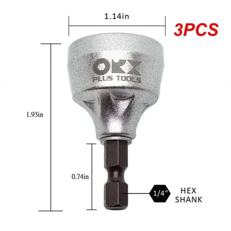 3PCS Deburring Chamfer Tool Multi-purpose Metal Drilling Tool Durable Chamferer Pipe Chamfer Scraping Cape Replacement Hex Shank