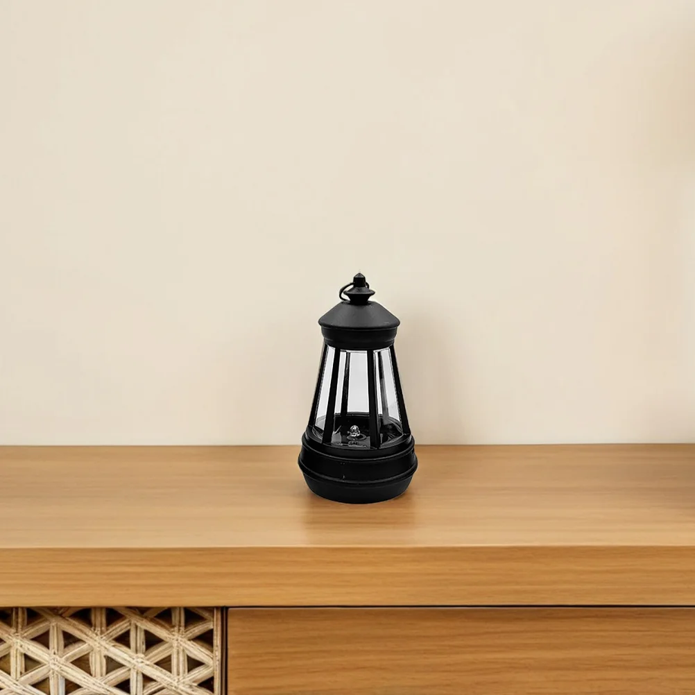 

2pcs Powered Lanterns Outdoor Waterproof Black For Garden Yard Porch Indoor Tabletop Retro Decor Lights Solar Garden Lamp