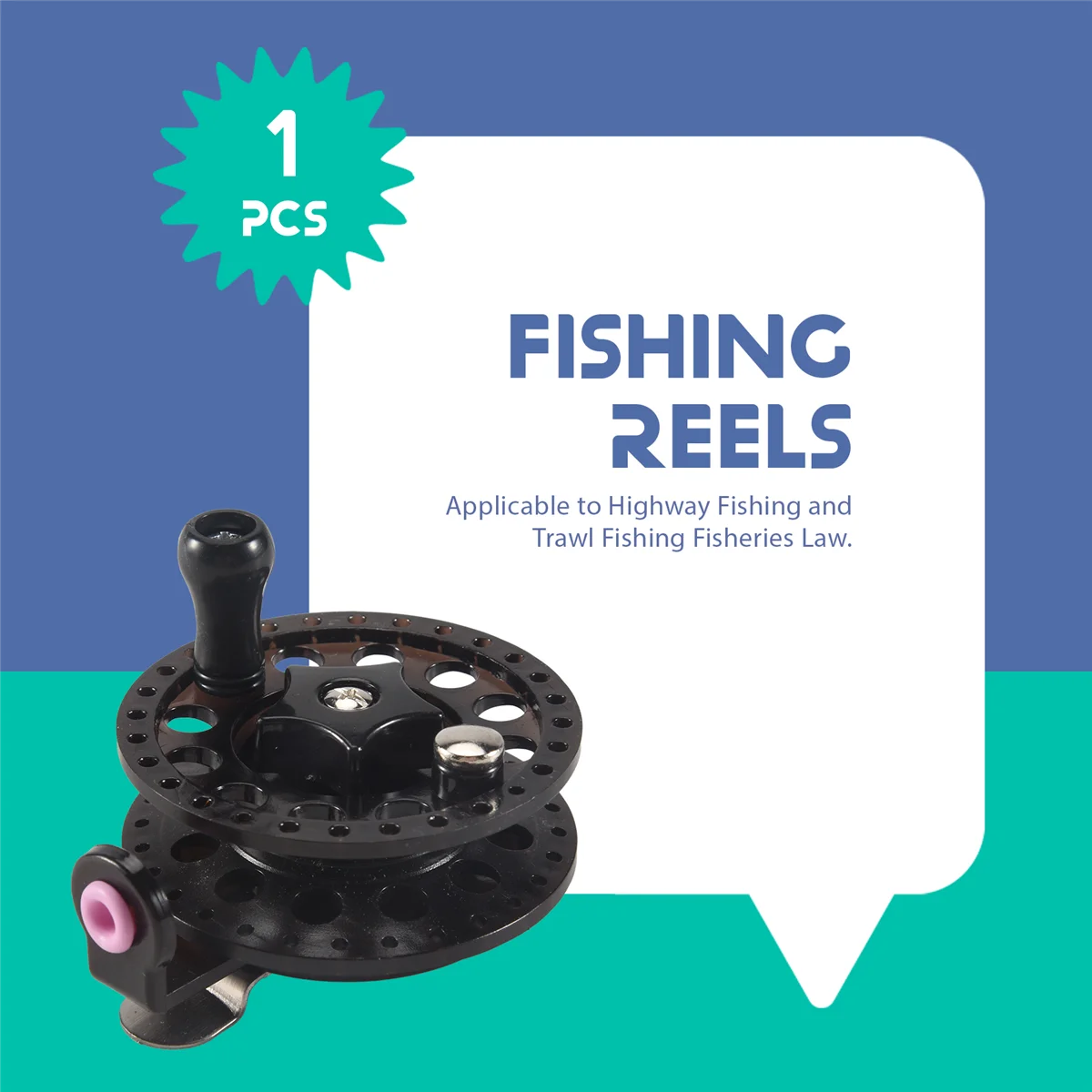 AT77 플라스틱 얼음 낚시 릴 플라이 낚시 태클 라운드 휠 낚시 액세서리