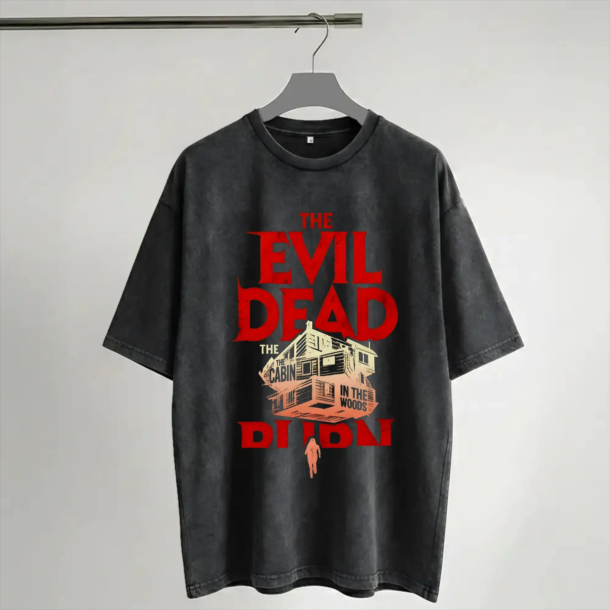 Evil Dead Burn T Shirts Hip Hop Washed Short Sleeve Oversize T-Shirts  Novelty for Men Women Streetwear Printed Tees