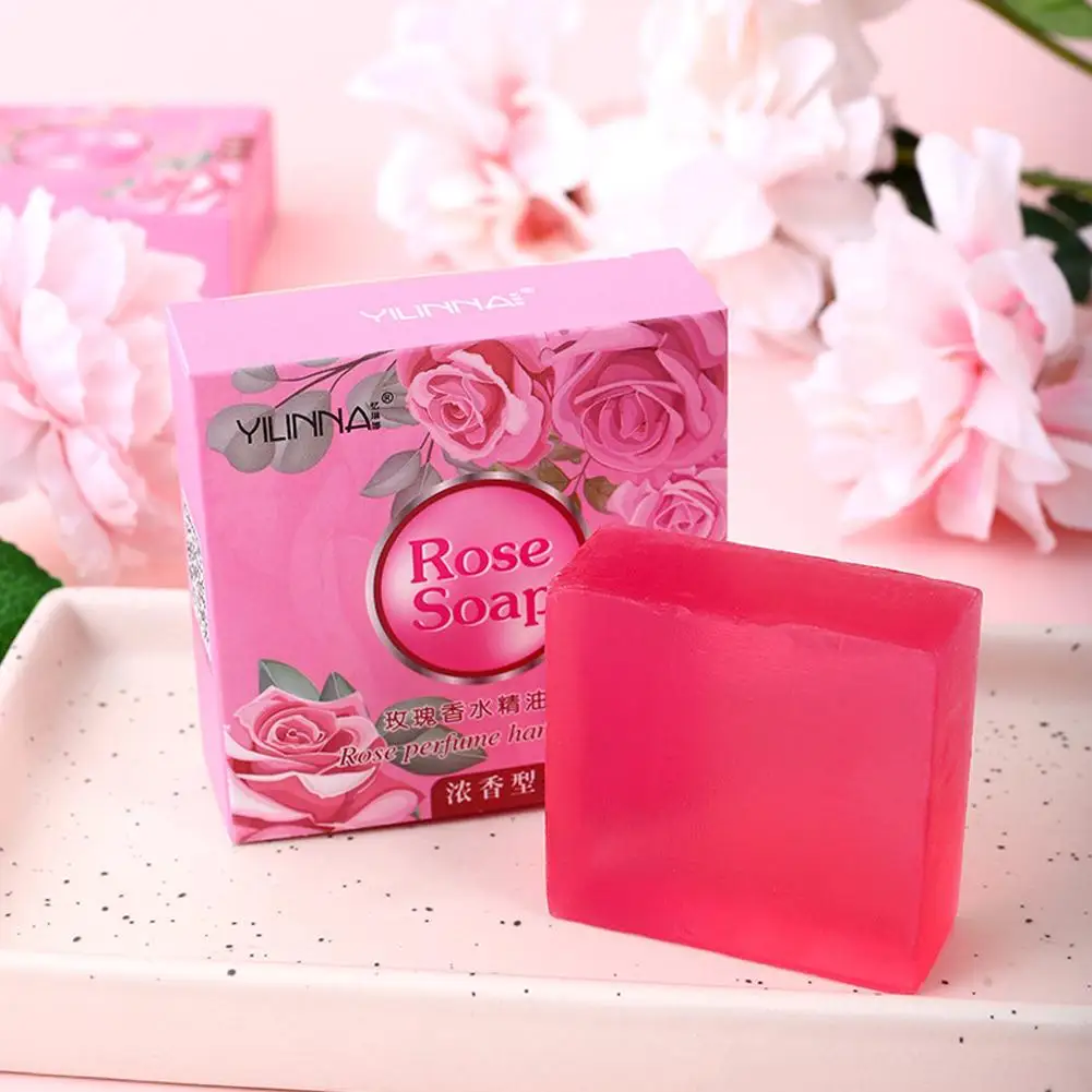 Handmade Rose Soap Natural Flower Essential Oil Handmade Soap Face Skin Cleansing Moisturizing Persistent Fragrance Soap