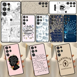 Pride And Prejudice Jane Austen Case For Samsung Galaxy S23 S21 S22 Ultra Note 20 S20 FE S8 S9 S10 Note 10 Plus Phone Shell