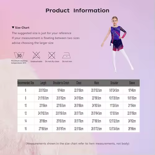 Kids Girls Figure Skating Rhythmic Gymnastics Leotard Dress Asymmetrical Split Shiny Rhinestones Contrast Color Dress Ballerina - Image 4