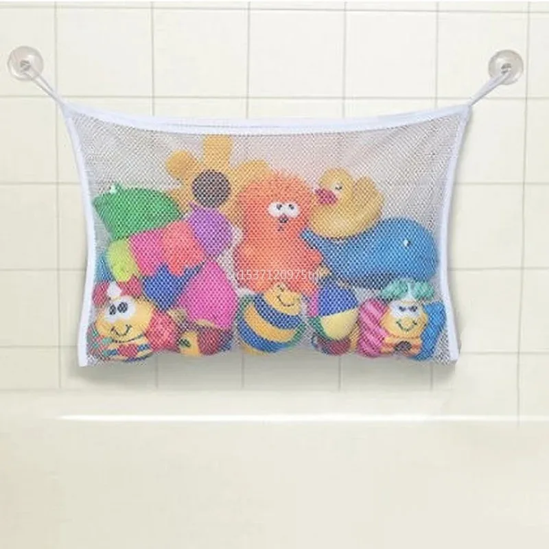 Organizador de brinquedos de banho para bebês, secagem rápida, rede de malha para armazenamento de brinquedos de banheiro, formato de desenho animado, areia, praia, brinquedos, suporte de armazenamento