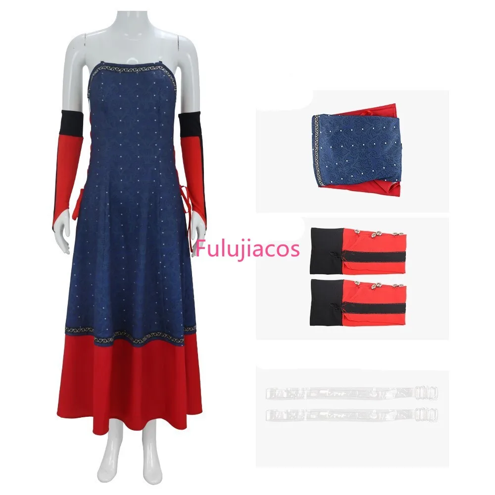 

Fulujiacos Merigold Cosplay Costume Strapless Sexy Dress Glove Uniform