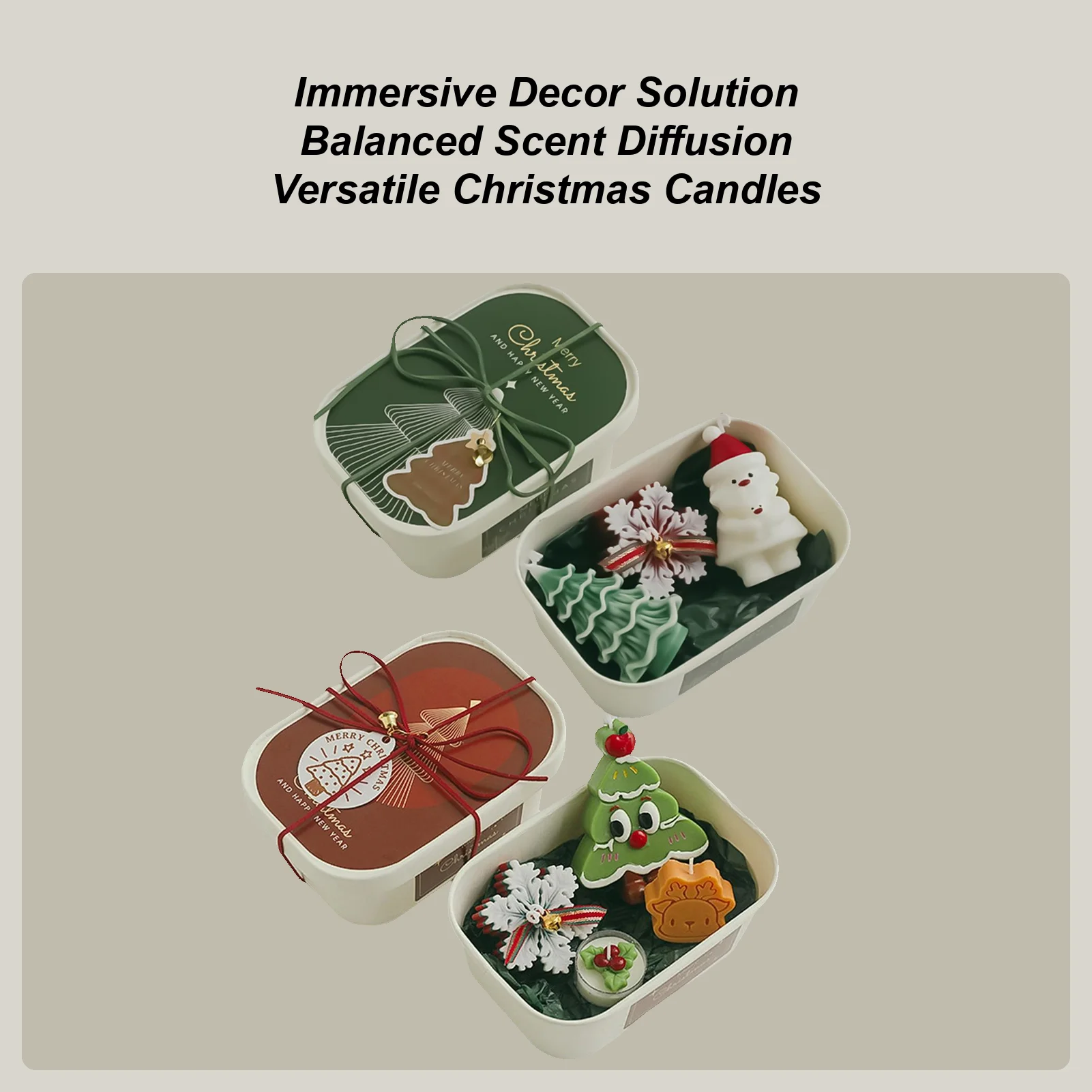 شمعة معطرة حرفية شمع عطري ديكور شجرة عيد الميلاد على شكل شموع معطرة لعائلة الأم وأعياد الميلاد والخريف والمنزل والخريف