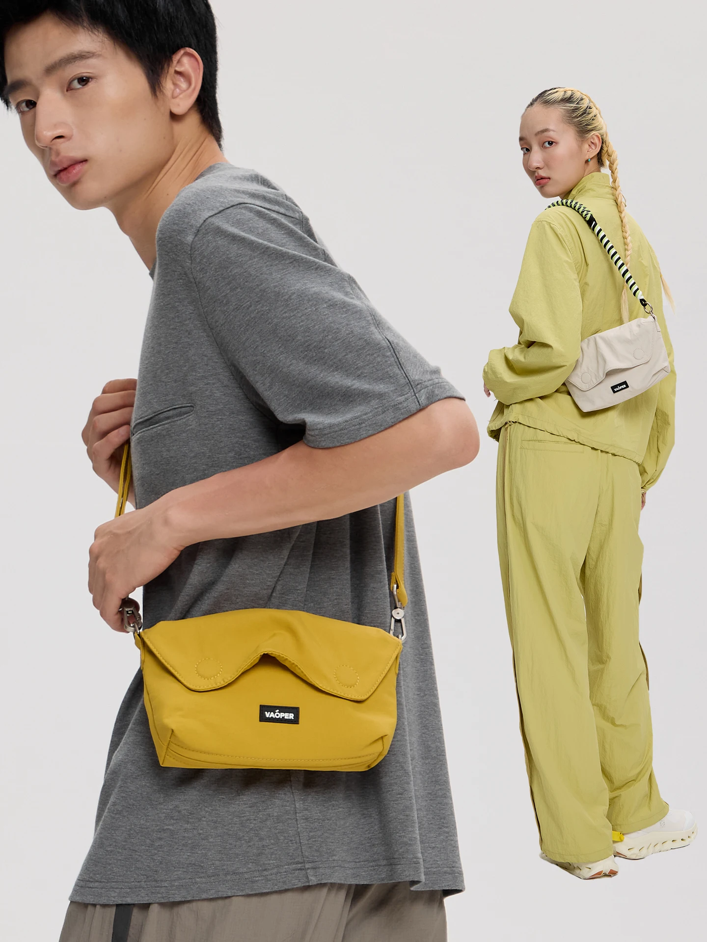 

VAOPER 2025 New Women's Casual Shoulder Crossbody Bag Handbag Commuter Mobile Phone Bag Soft Polyester Zipper Closure