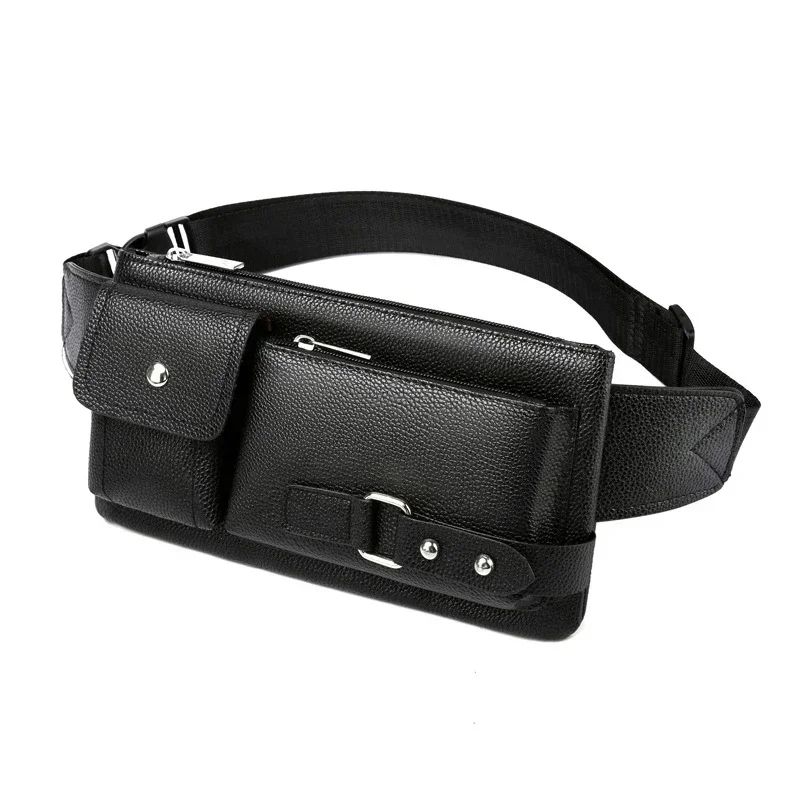 

Shoulder Fanny Leather Bag Sack Hip Chest Waist Bum Belt For Male Bag Bags Man Brand Pouch Phone Male Pack Men's