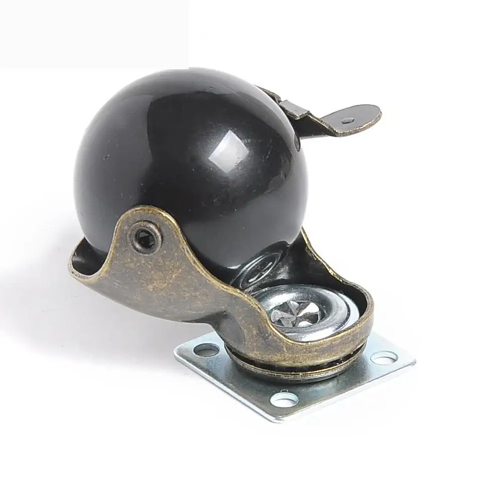 

4 Pcs/Lot 1.5 inch flat earth wheel with brake wheel/furniture caster/universal ball wheel/sofa ball wheel