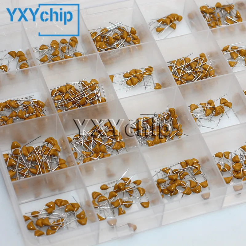 480pcs 24 valor 50V kit capacitor cerâmico monolítico 10pF47pF100pF220pF470pF1n2.2nF3.3nF10nF22nF47nF0.1uF0.22uF1uF2.2uF4.7uF10uF
