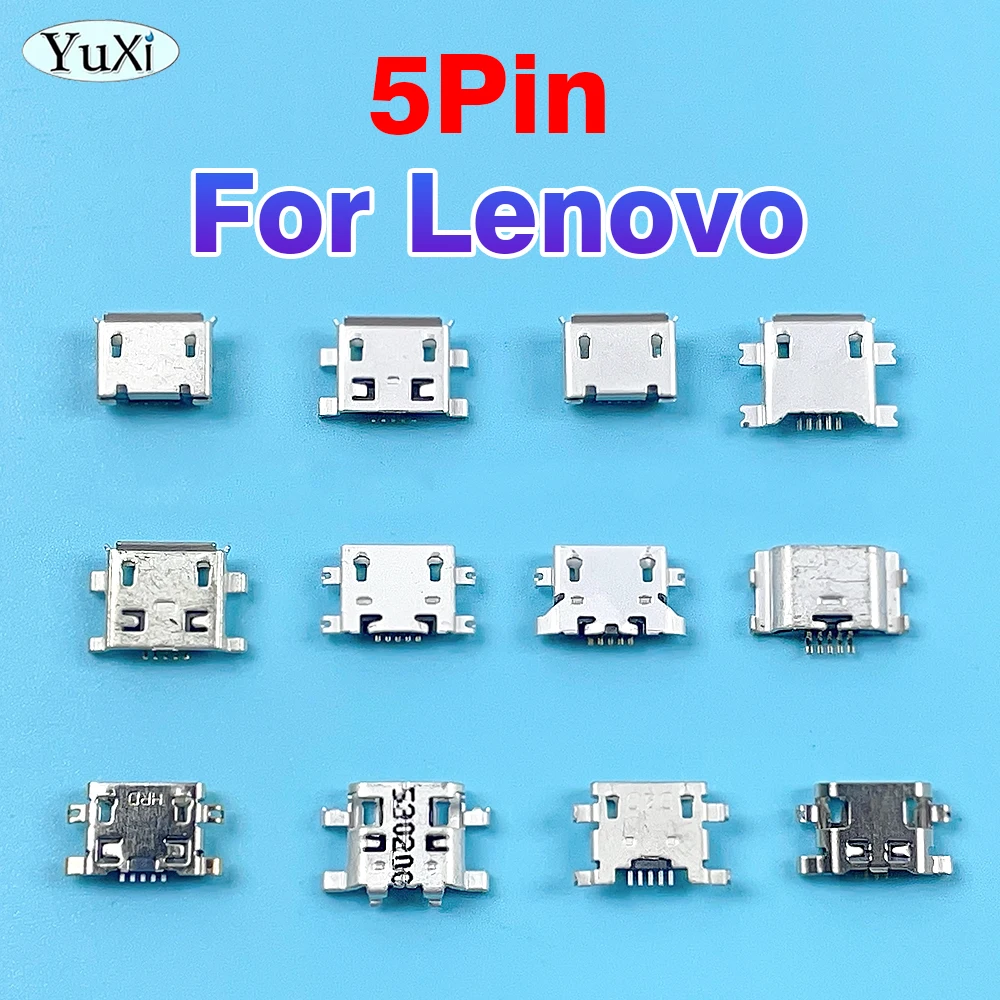 10Pcs USB Charging Connector Port For Lenovo A670 S650 S720 X2 X2-TO X2-CU 5Pin Micro USB Charge Plug For A708T S890 A5500 A68e