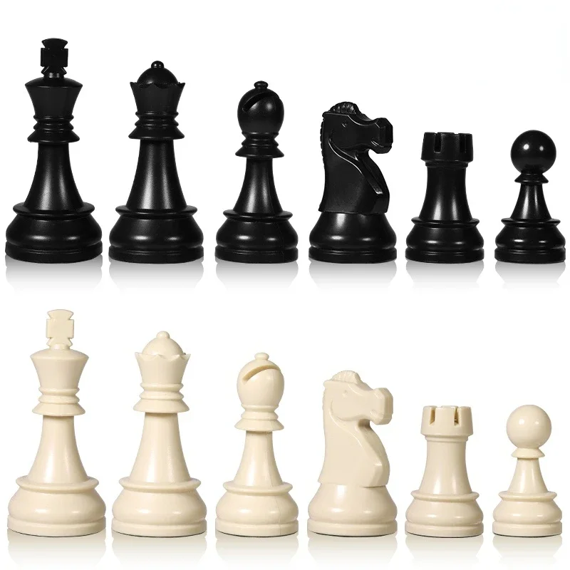 Exquisite Plastic Large Children Beginner Plastic Weighted Chess Set