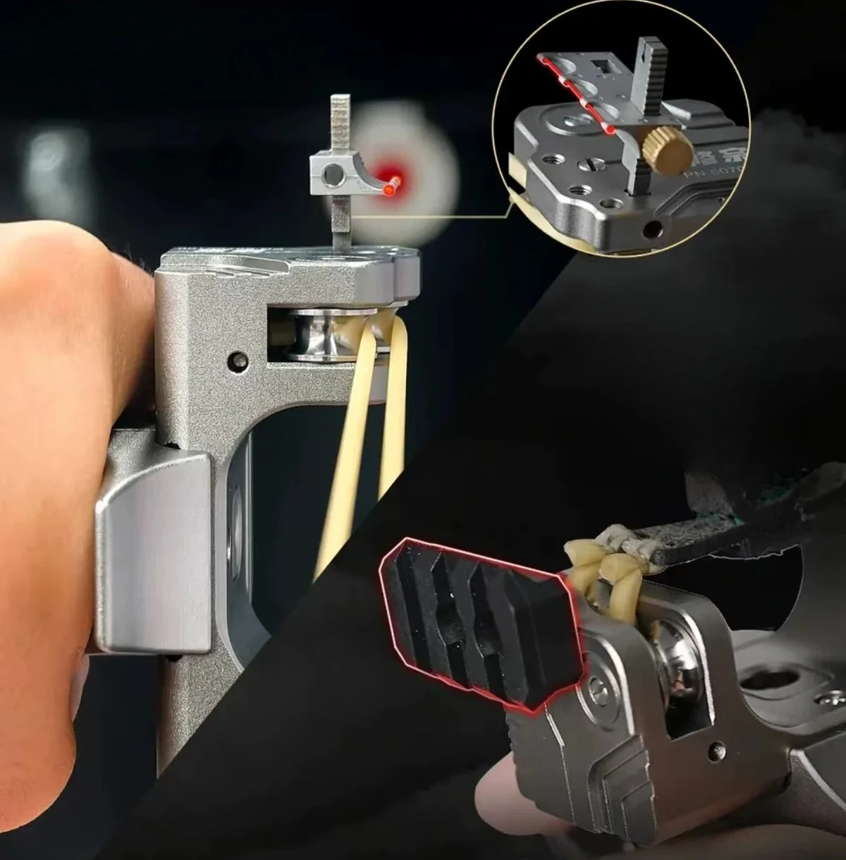 Multi Purpose Magnetic Suction Rapid Fire Projectile CNC Aluminum Alloy Outdoor EDC High-power Hunting Equipment