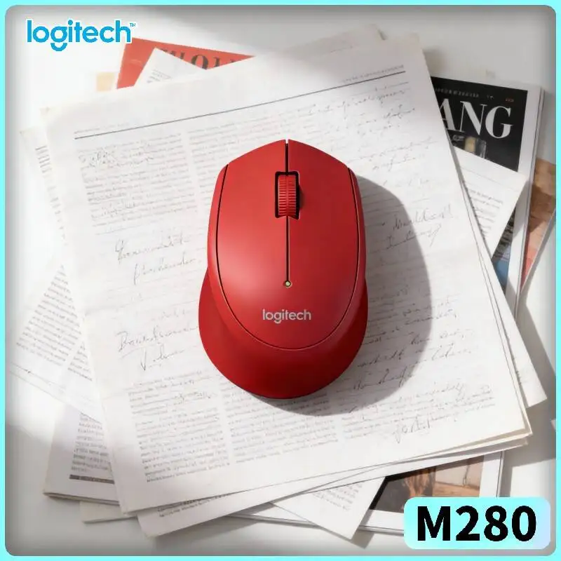 Ratón Óptico Inalámbrico Logitech M280 con Cubierta Protectora Antipolvo, 2.4GHz, 1000 DPI, Deslizamiento Suave del Cursor para Windows, PC y Mac