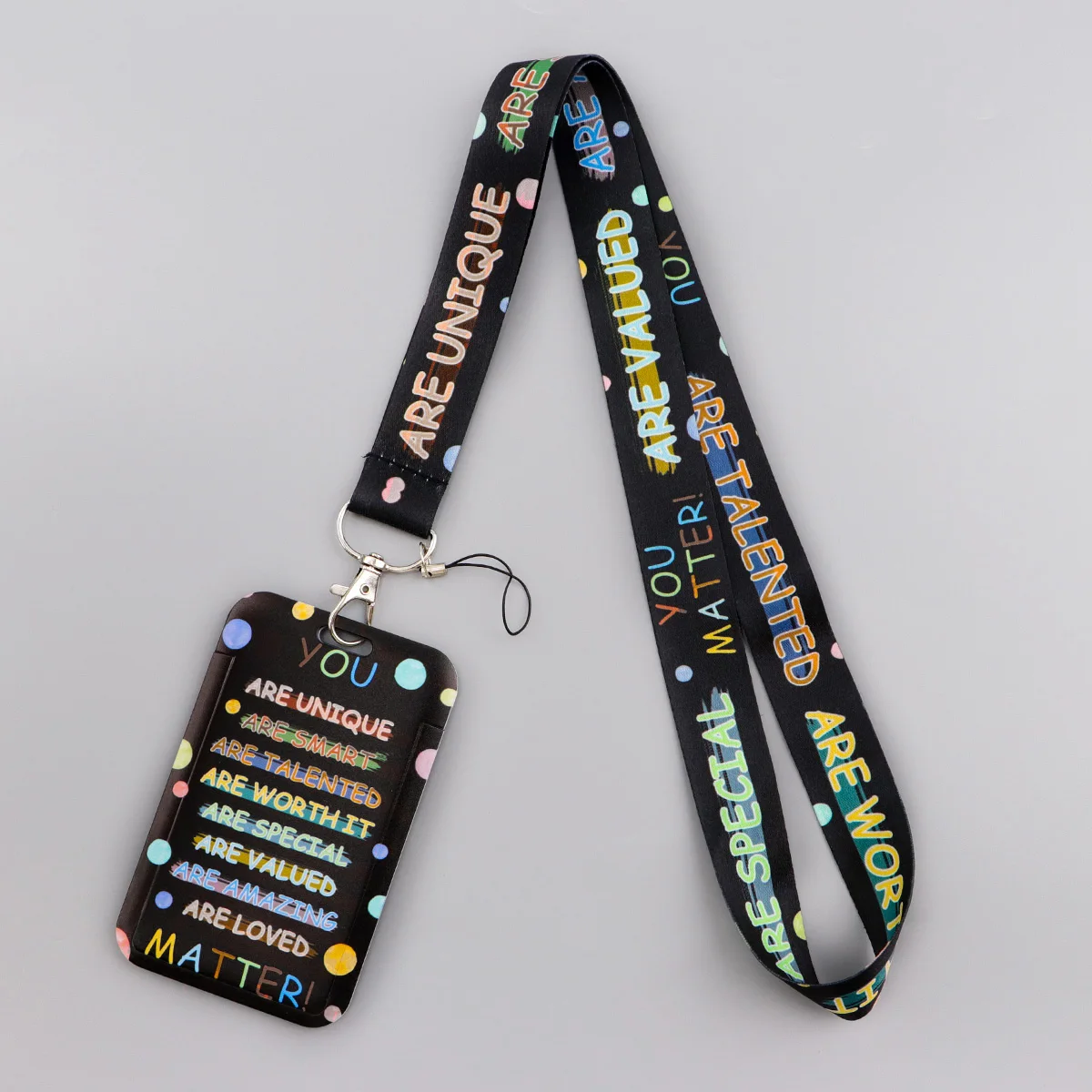 Regenboog ID Badge Houder Lanyards Cartoon Kat Deur Kaarthouder Hangend Touw Nekkoord Sleutelhanger Visitekaartje Cadeau