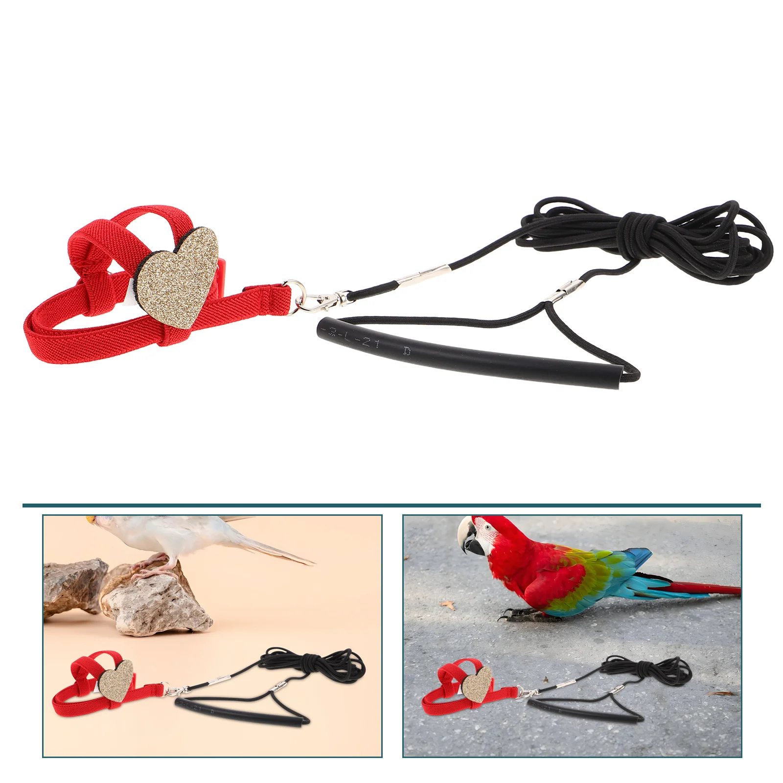 

Parrot Flying Harness with Leash Secure Fasteners Easy Carry Outdoor Activity Gear for Pet Bird Training Cockatoo Doves Conures