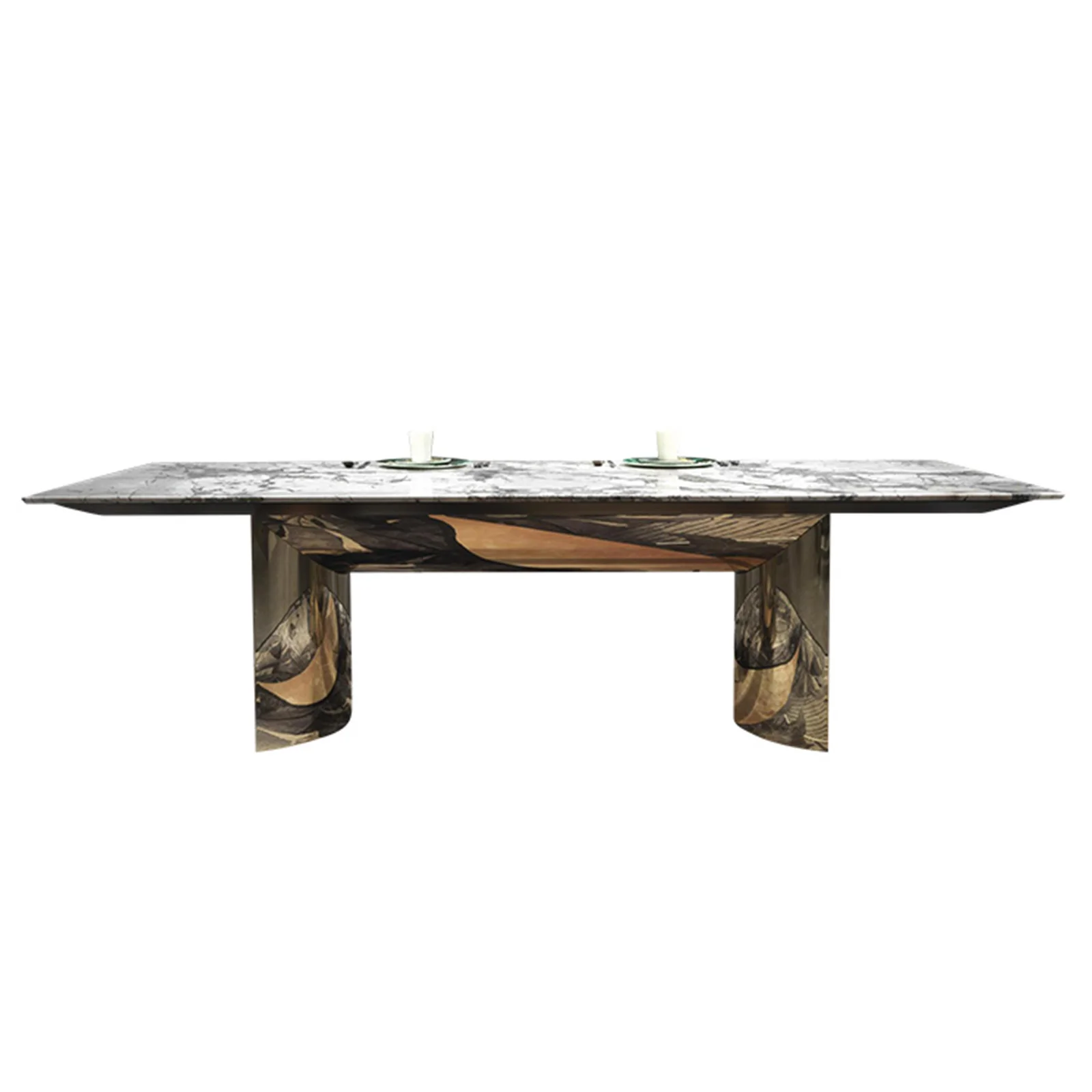 ⅹ- Dinning Table Set Luxury Metal Dining Table Legs Marble Dinning Table Modern Set&