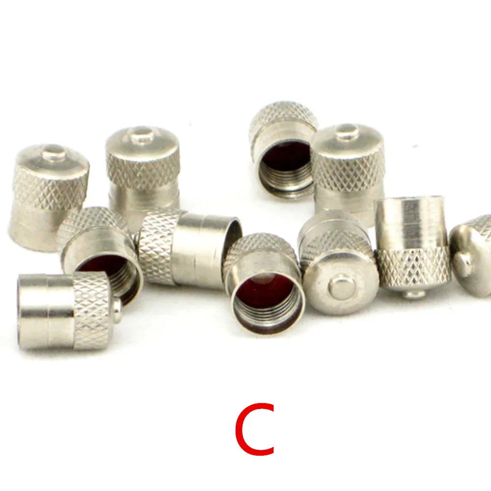 50pc Chrome Metal brass Slotted Head tire Valve Stem Caps With Core Remover Tool Motorcyle/Car