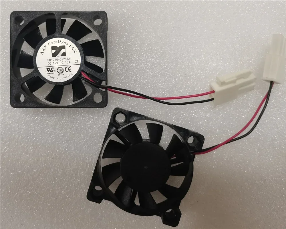 2pcs Brand New Fan for ARX FD1240-C1251A 12V 0.13A  4010 FD1240-D1212A 4CM 40X40X10MM  2-Wire Server chassis FAN