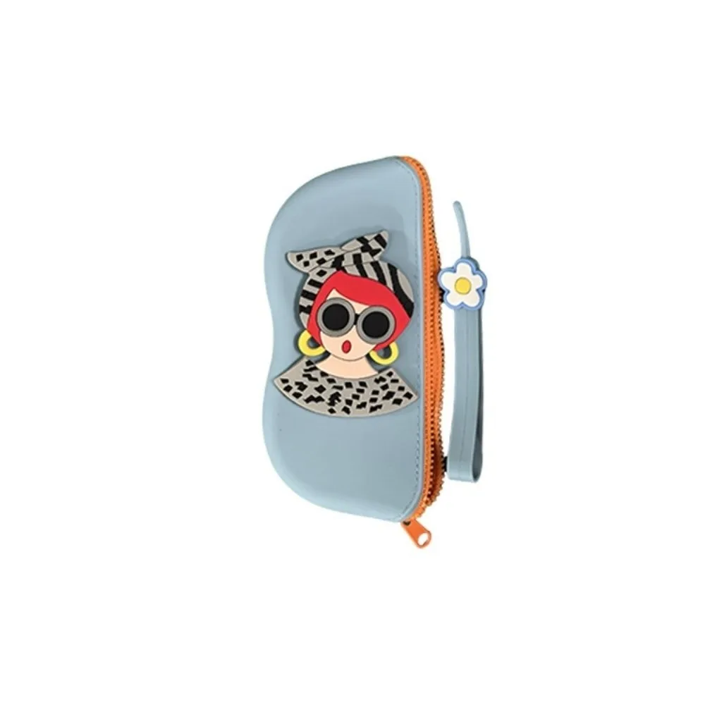 

Multifunctional Silicone Eyeglasses Case Dustproof Waterproof Small Items Bag With Hanging Rope Cartoon Sunglasses Pouch Outdoor