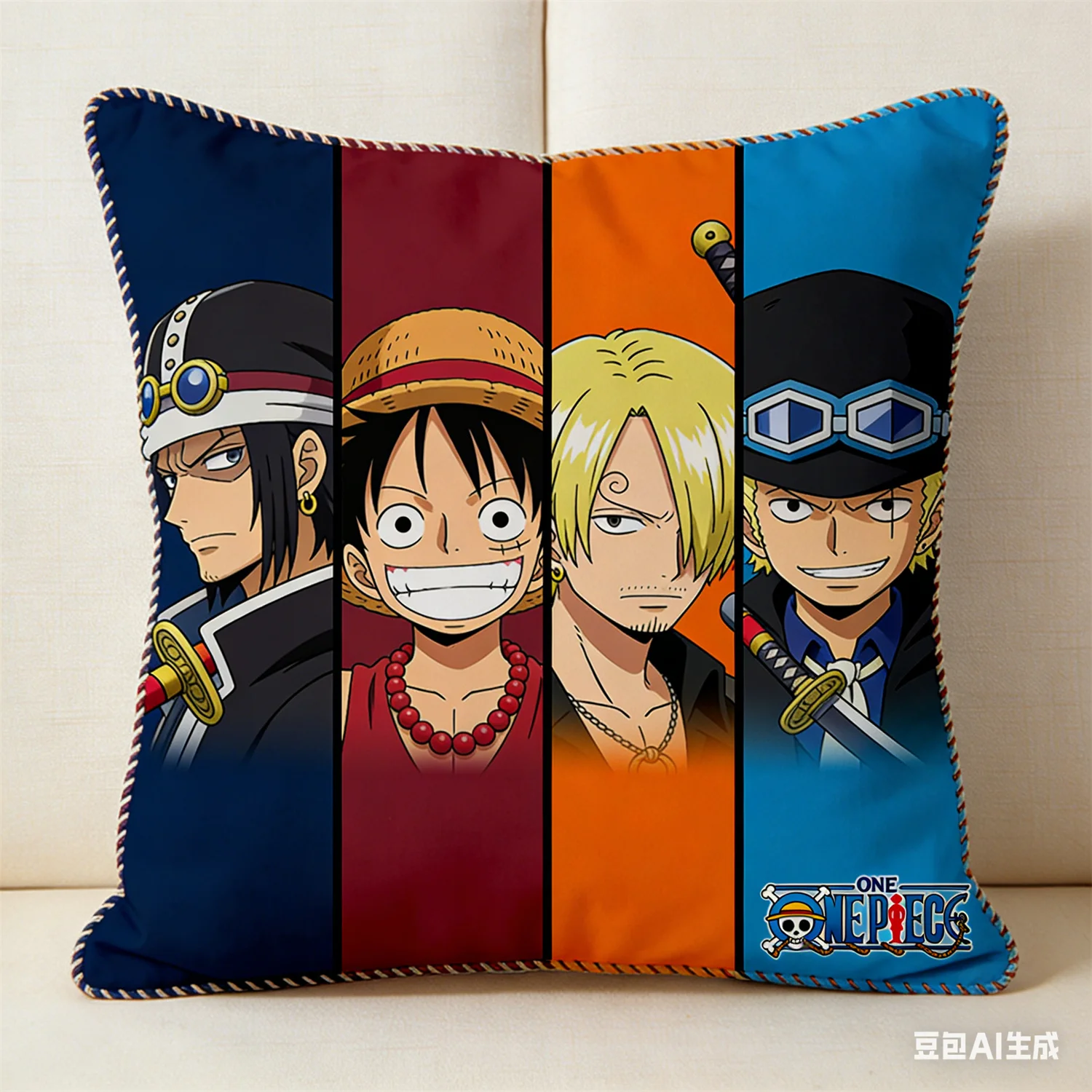 Einteiliger Kissenbezug, dekorativer Kissenbezug mit Anime-Fan-Favoriten-Charakter-Aufdruck für Schlafzimmer, Wohnzimmer und Anime-Enthusiasten