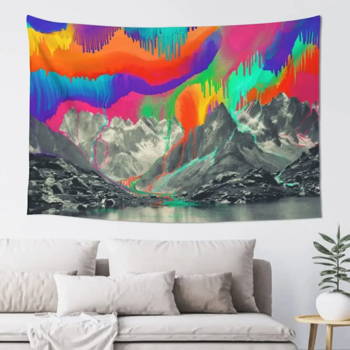 Skyfall, Melting Northern Lights Tapestry Nordic Home Decor Wall Hanging Decor Home Decorators Bedroom Decor Aesthetic Tapestry